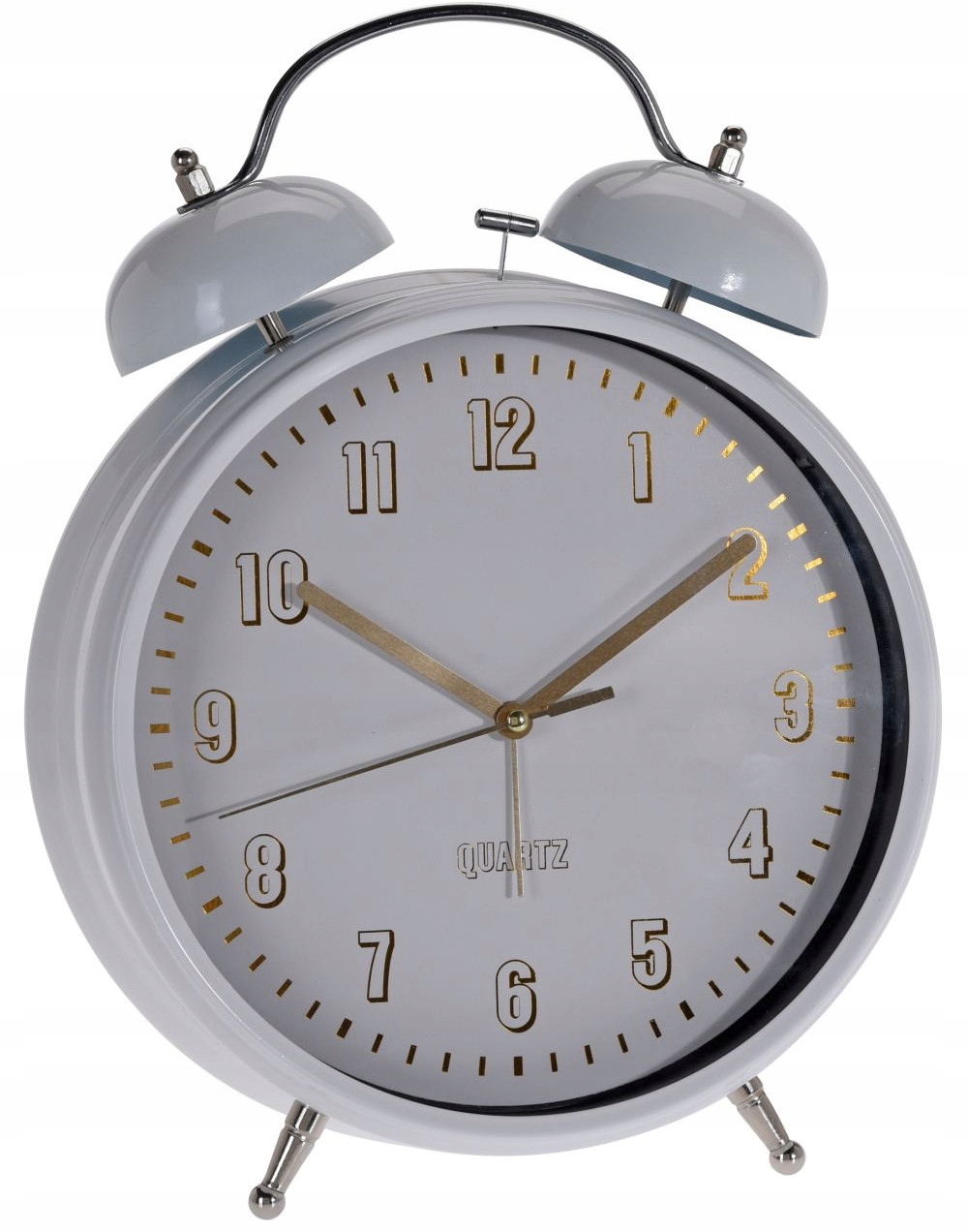 Hodiny - RETRO ALARM zvončeky s bielym veľké pendlovky