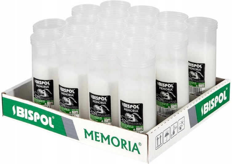 Parafínové vklady do lampášov BISPOL P200 52H, balenie 20 ks