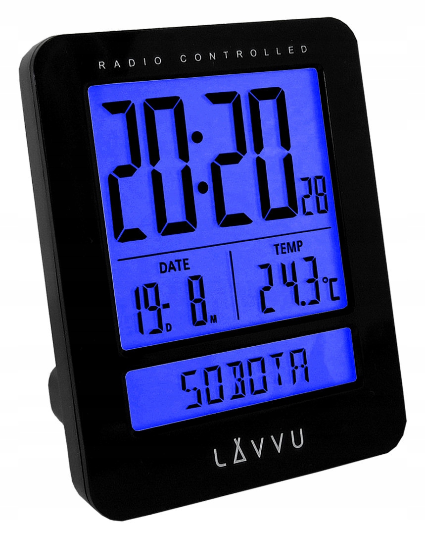 Hodiny - Alarm Clock LAVVU Rádiom riadené 2 alarmy LAR0021