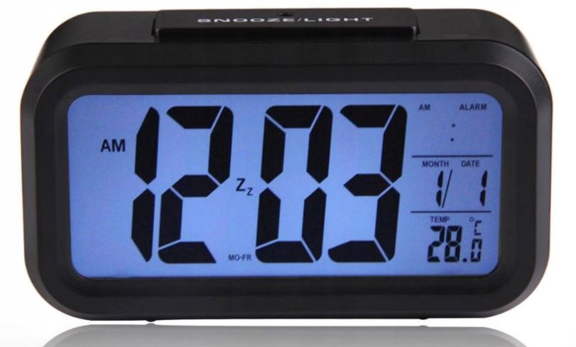 Hodiny - Budík budík digitálny LED TEPLOTA