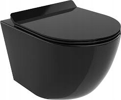 WC doska - WC sedadlo Hamberger Nyx Slim, čierny duroplast