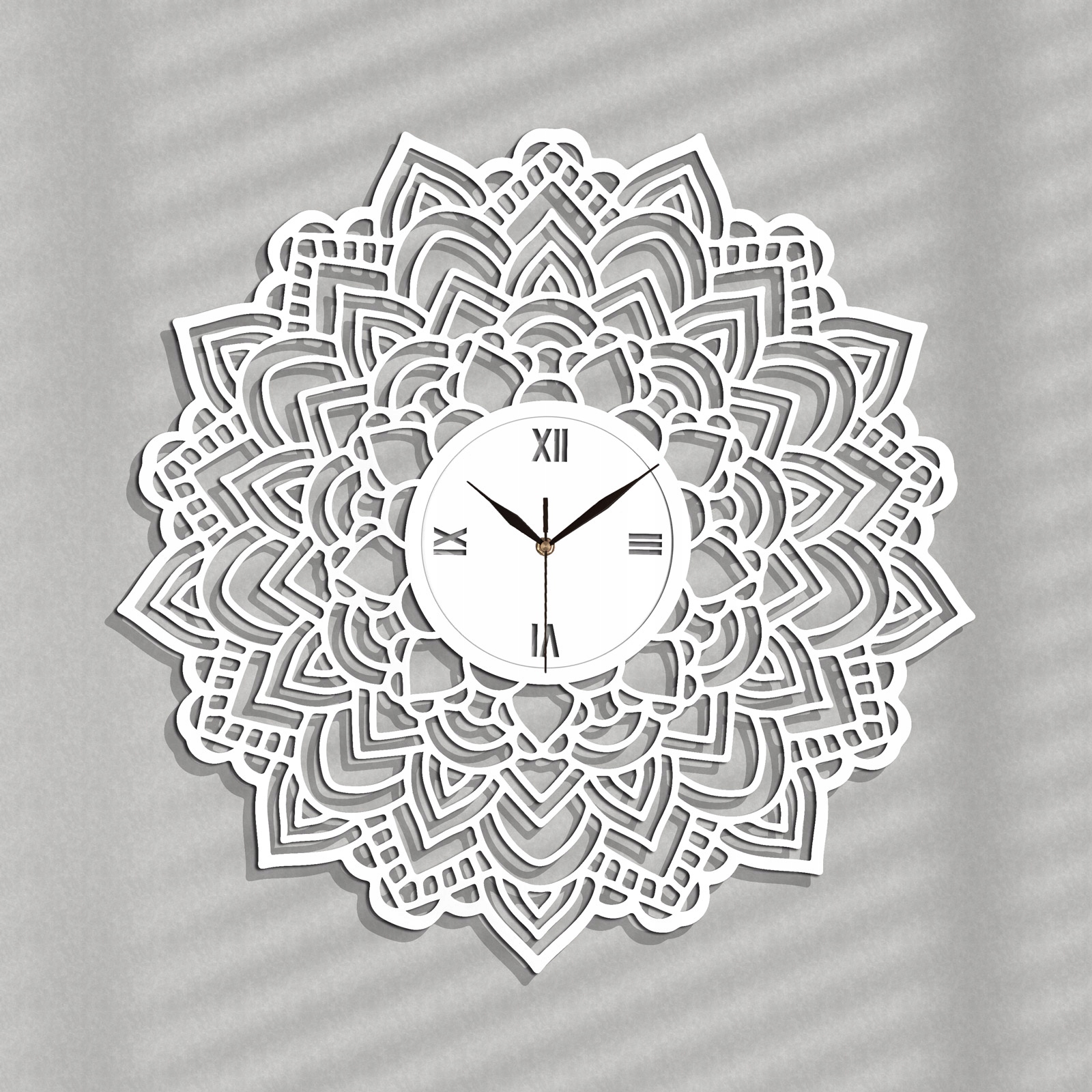 Hodiny - Dekoratívne, prelamované CLOCK čipky, ručné, 60 cm