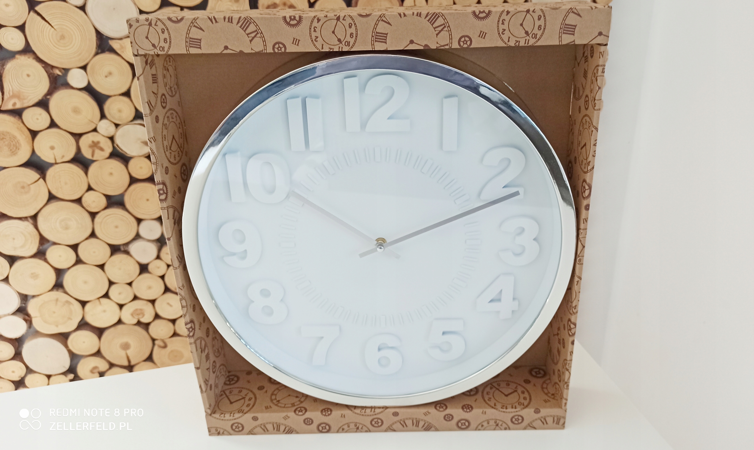 Hodiny - Dekoratívne hodiny WHITE / SILVER 40 cm
