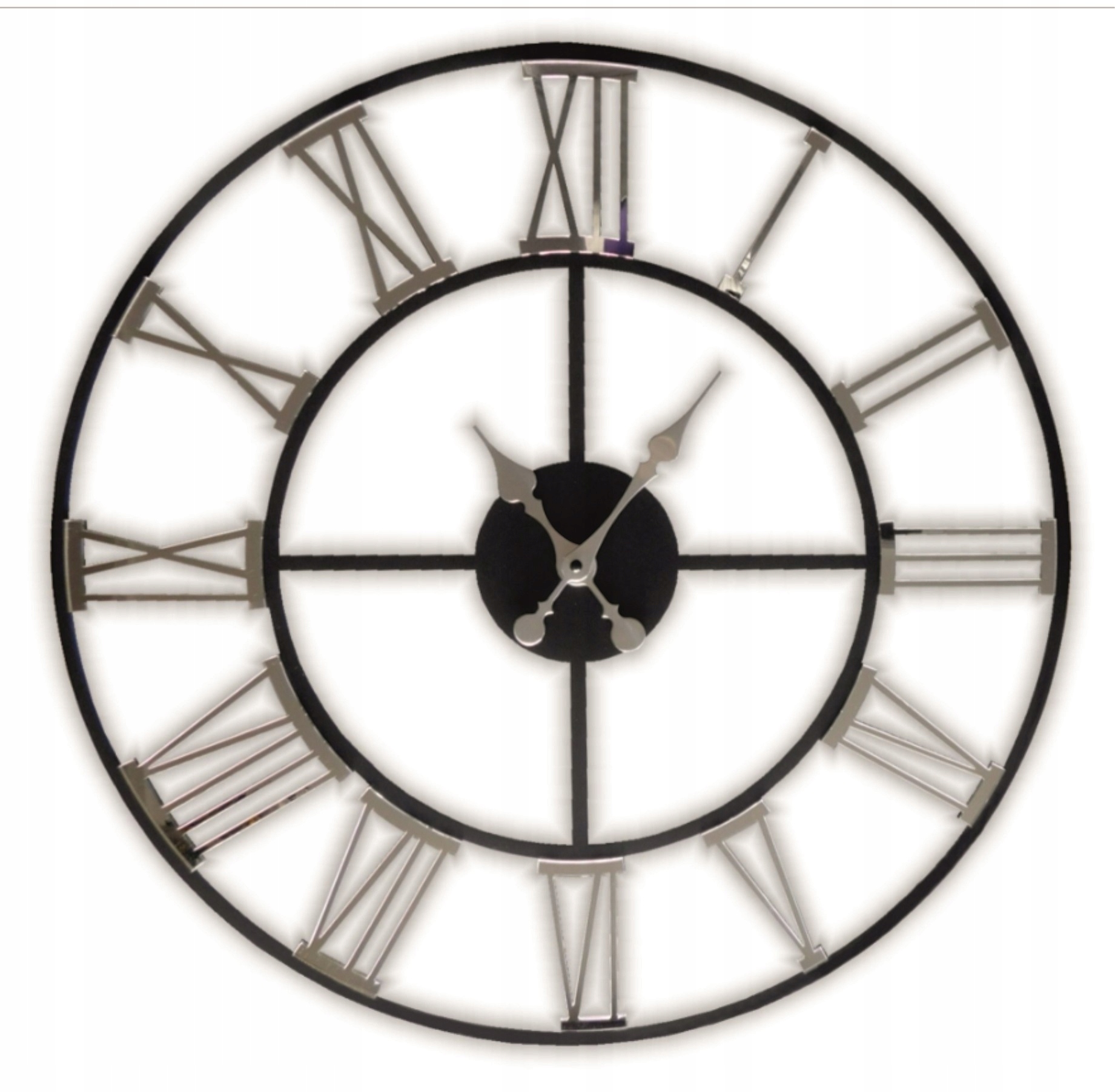 Hodiny - Big nástenné hodiny Loft Vintage Zrkadlo 60 cm TIH