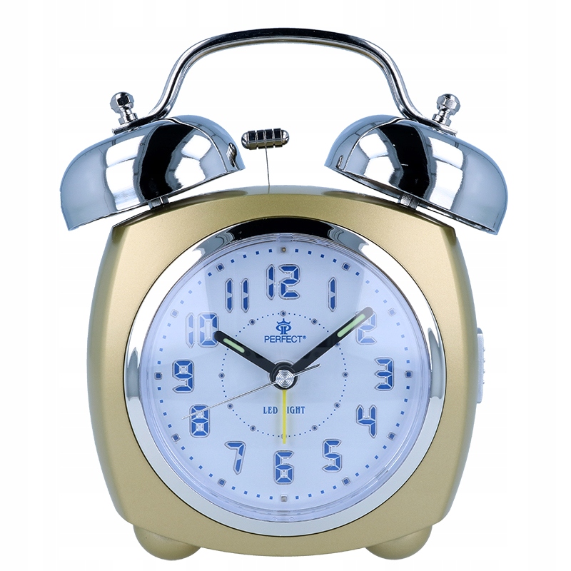Hodiny - Akustický alarm, alarm classic modré svetlo