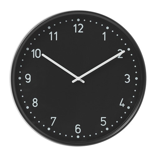 Hodiny - IKEA Bondis clock black
