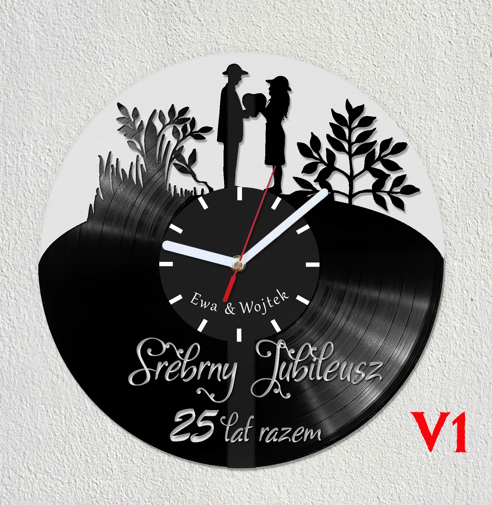 Hodiny - Jubilejný výročie darček Clock Vinyl