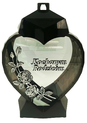 Elegantná náhrobková lampa s vložkou pre milovaných RODIČOV, výška 34 cm