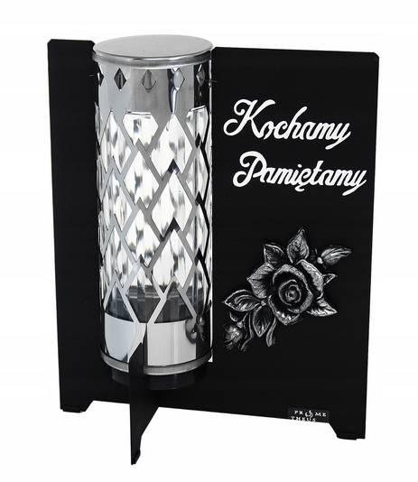 Elegantný a trvácny kovový pamätný svietnik "Milujeme, Pamätáme"