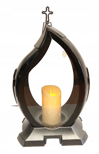 Elegantná lampa - slza s vložkou napodobňujúcou skutočnú sviečku
