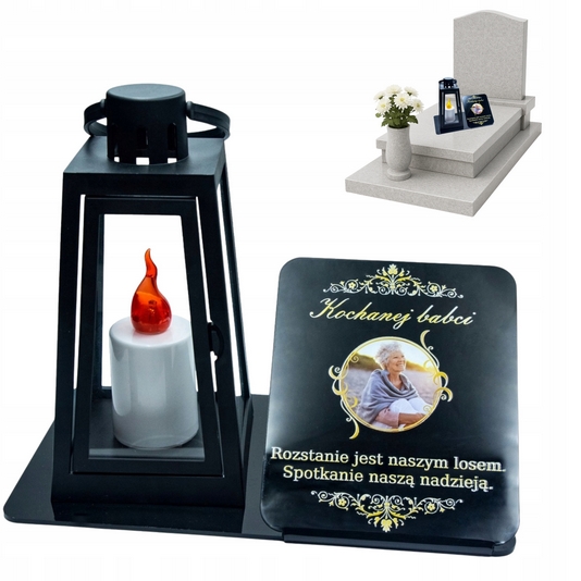 LED Lampa so Sochou a Obrázkom pre Hrob