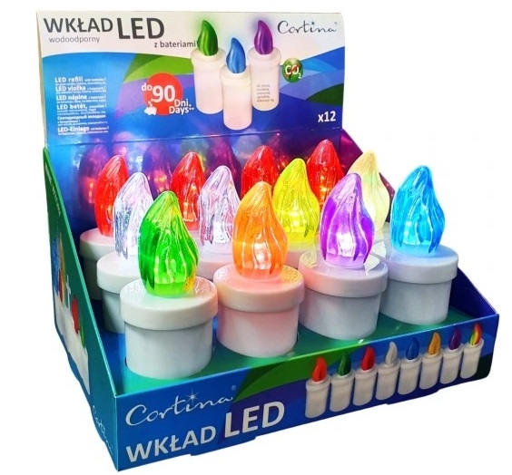 Zestaw 12 LED Vložiek do Sviečok s Dlhým Svetelným Efektom