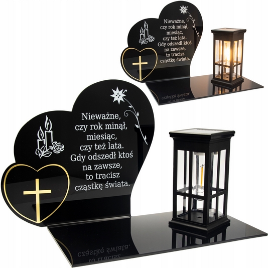 Solárny Náhrobný Lampáš LED s Statuetkou - Ekologický a Odolný