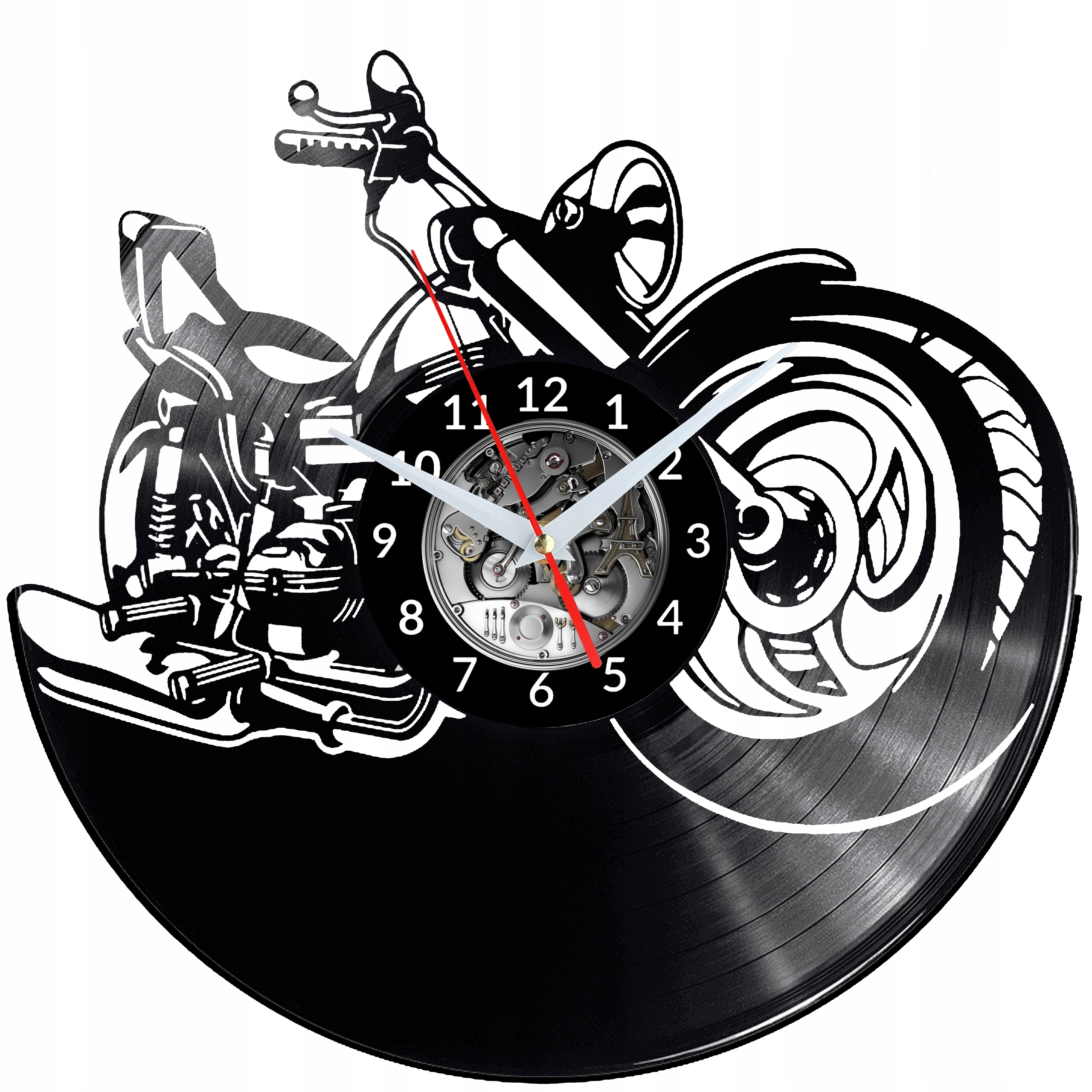 Hodiny - Motor motocykla hodiny wall vinylové platne