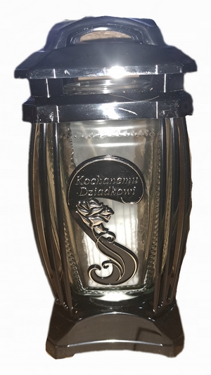 Pamätná lampa pre milovaného starého otca - zlatá alebo strieborná