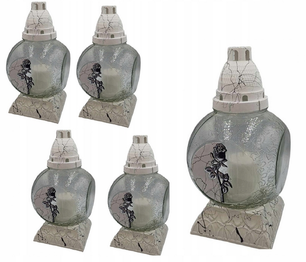 Parafínová Lampa Zn-11 KULA BIELA s Dĺžkou Horenia 32 hodín, Výška 26 cm