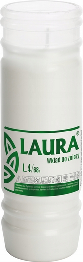 Parafinový vklad do lampášov BISPOL LAURA L4, 68 hodín, 1 ks