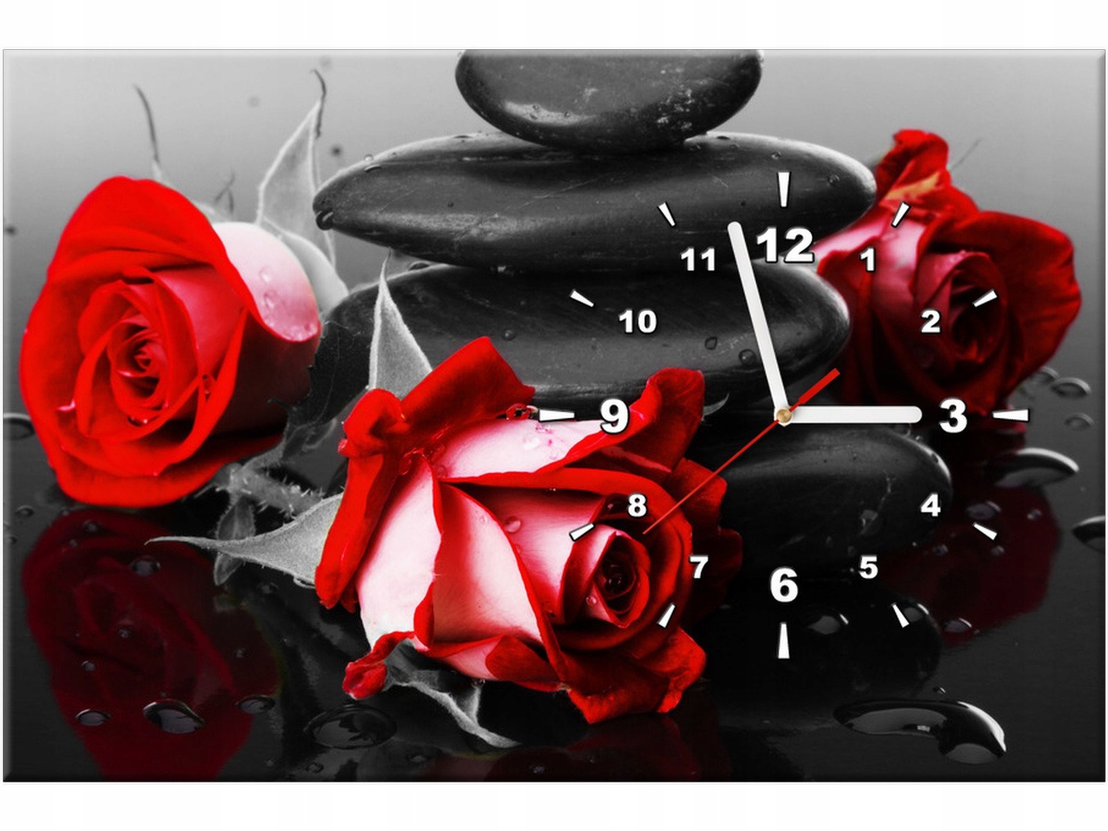 Hodiny - Kamene Roses Nástenné hodiny 60x40 štýlové image