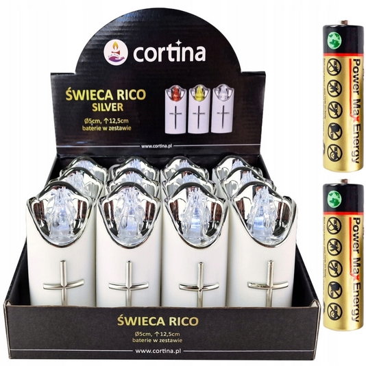LED Svietnik RICO 12,5 cm na batérie - Sada 12 ks