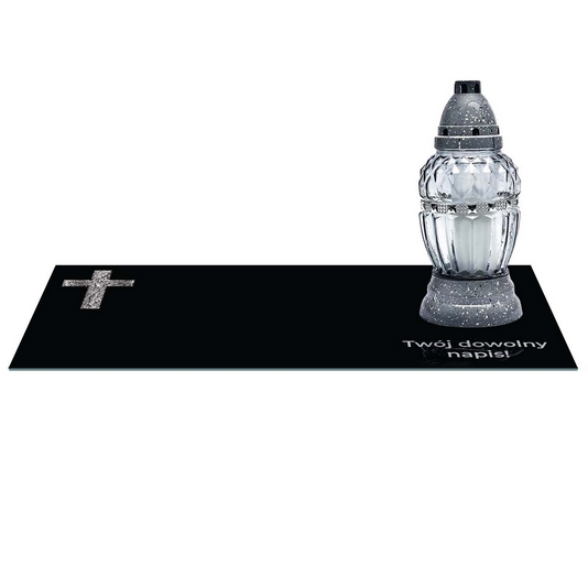 Personalizovaná sklenená podložka na sviečky 60x30 cm s vlastným nápisom