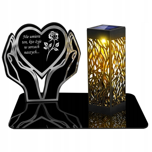 Slnečná solárna lampa s efektom plameňa na hrob