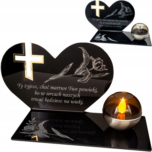 Večná solárna lampa na hrob s možnosťou vlastnej personalizácie