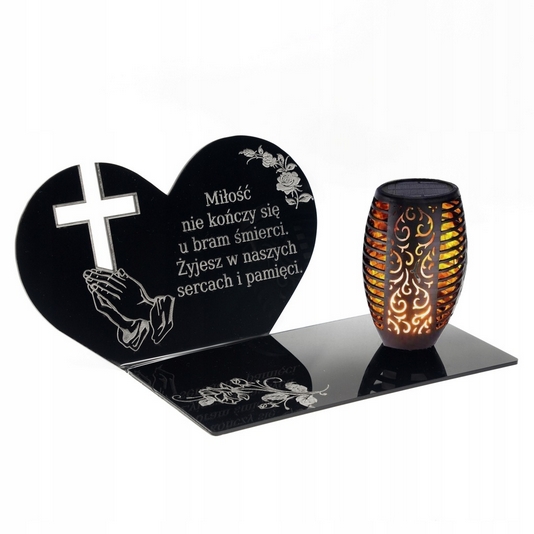 Trvalá Solárna Lampa na Hrob s Možnosťou Personalizácie