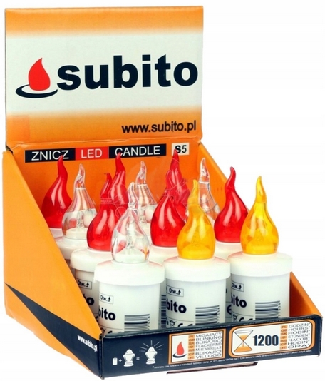 Elektrické LED sviečky s batériami, 3 farby, 1200 hodín svietenia, 12 kusov - Balíček
