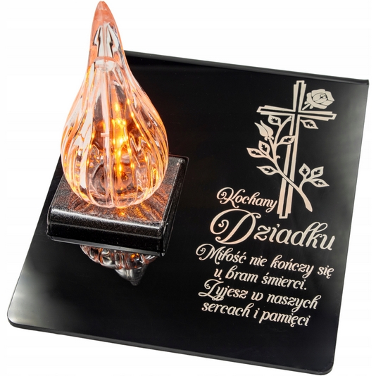 Večná LED lampa na hrob s možnosťou personalizácie