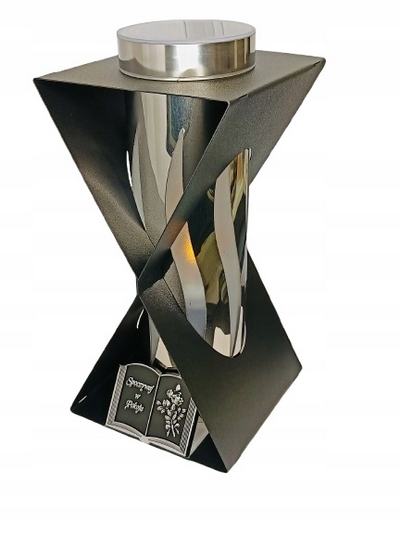 Veľká solárna lampa Paris Klepsydra, výška 27 cm