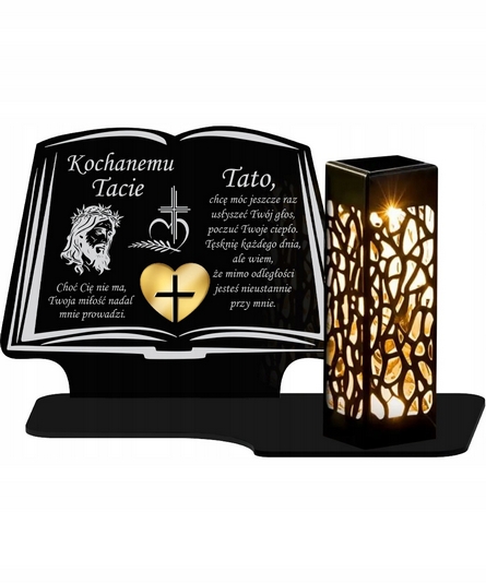 LED Solárny Večný Sviečka XL Premium s Knižným Motívom a Zlatou Výzdobou