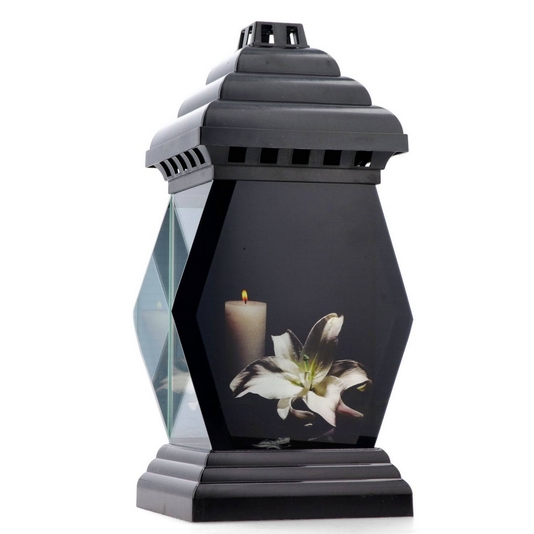 Elegantný Lampáš Elipsa Malá Fáza Antracit - Symbol Čistoty a Pamäti