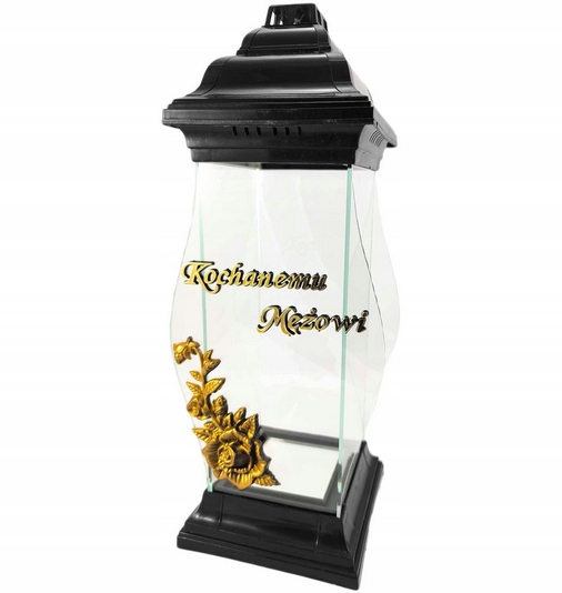 Elegantný Hrobový Lampion BOLONIA s Venovaním Pre Manžela