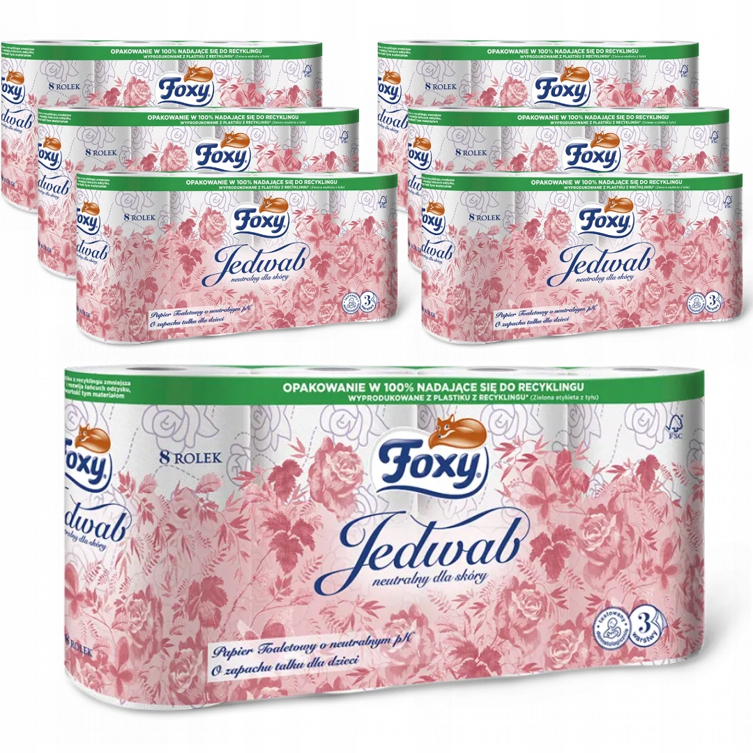 Toaletný papier - Voňavý toaletný papier Foxy 8 ks.