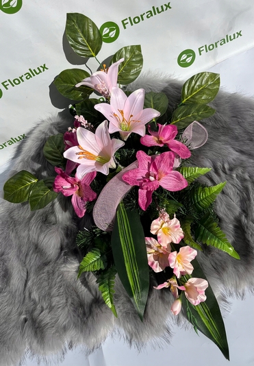 Elegantná kvetinová kompozícia WZ024 pre ozdobenie hrobu