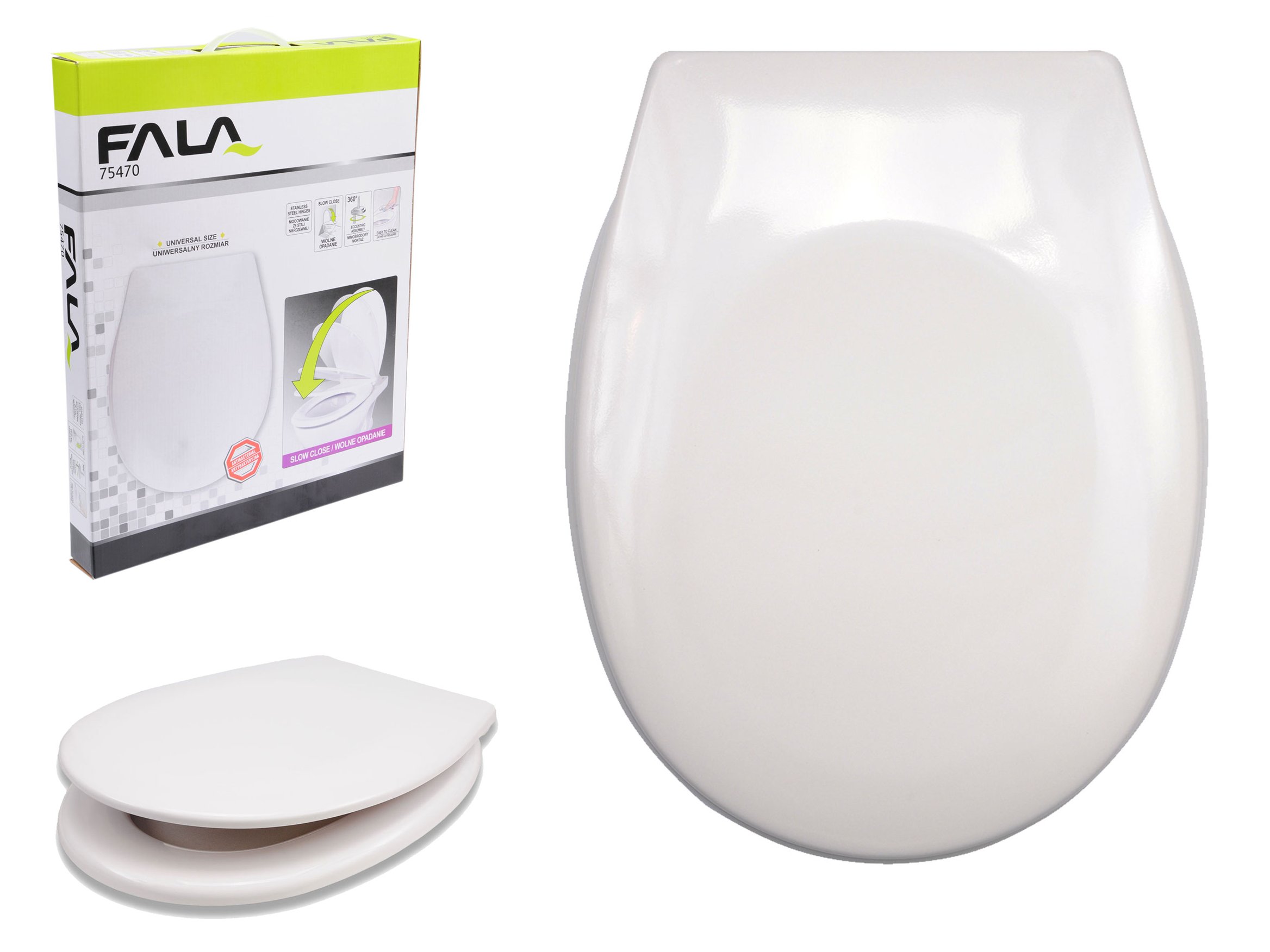 WC doska - Fala 75470 biele duroplastové WC sedadlo