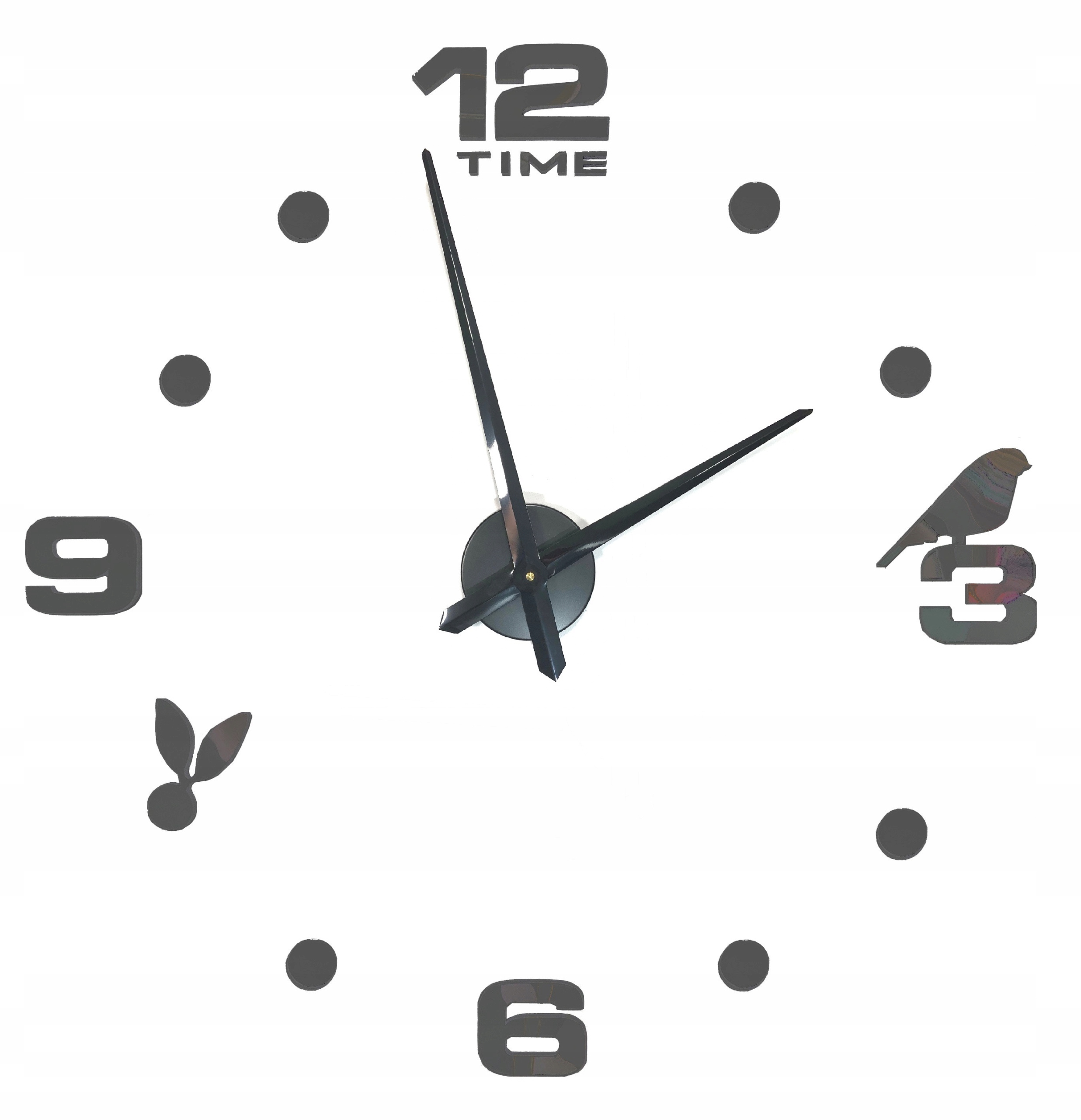 Hodiny - CLOCK MODERN DIY 3D BIG WALL ZRKADLÁ