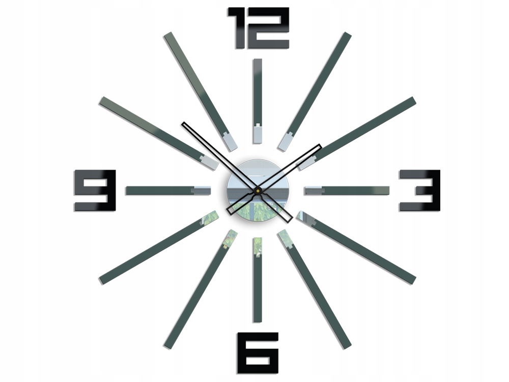 Hodiny - Brilantná šedé múry CLOCK ultratichým