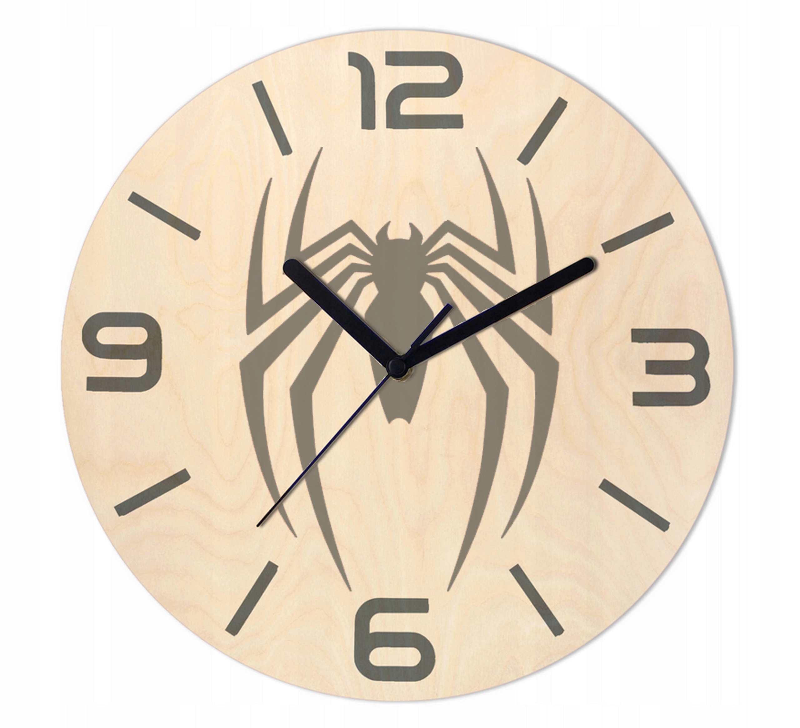 Hodiny - Nástenné hodiny drevené 20cm Spiderman Limited