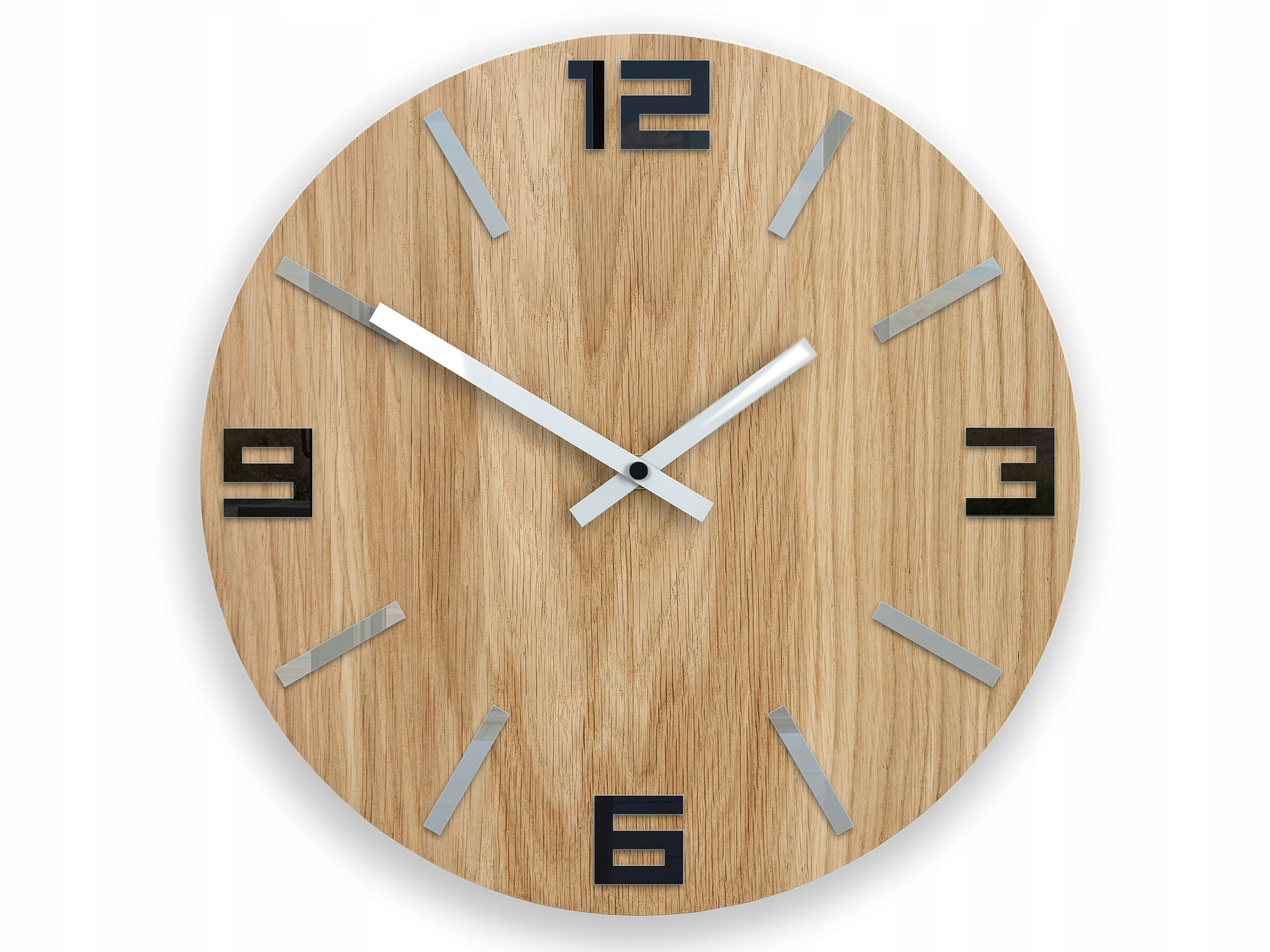 Hodiny - 3D drevená stena CLOCK ARABIC SILENT GREY