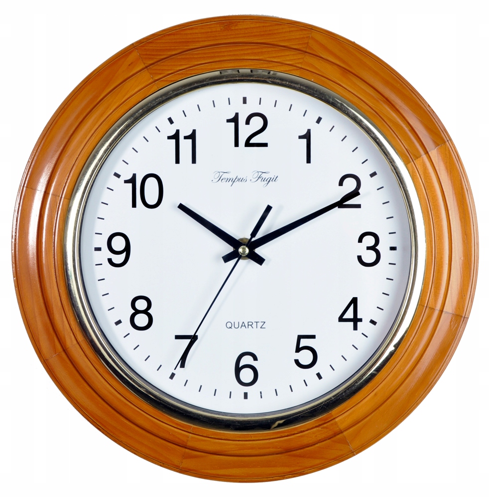 Hodiny - Nástenné hodiny drevené drevo PW053 orech 30 cm