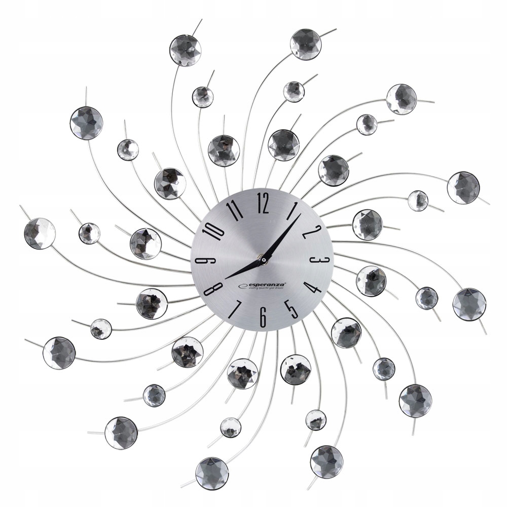 Hodiny - Glamur DECORATIVE nástenné hodiny 50 cm veľké kryštály