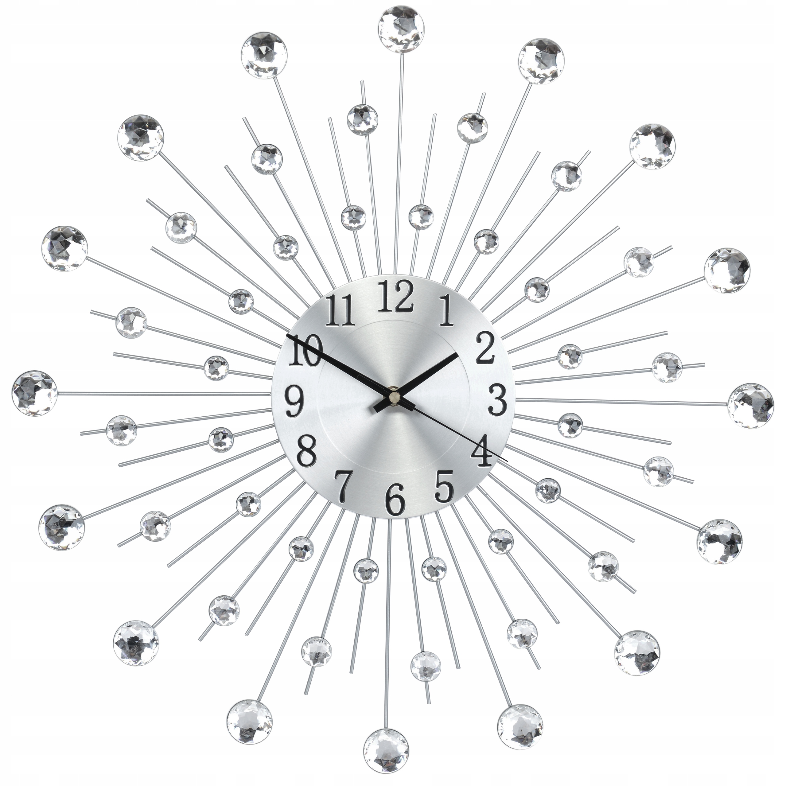 Hodiny - Nástenné hodiny štýlový 50cm Cristal Diamantové 48pcs