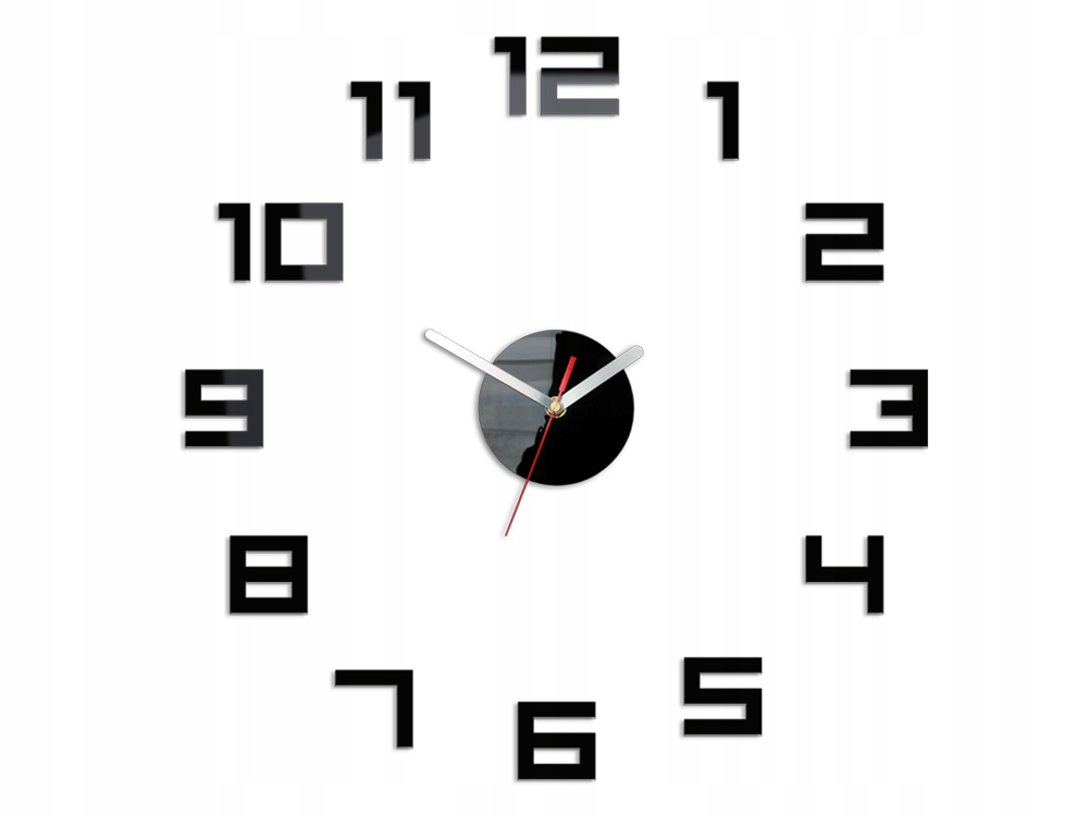 Hodiny - Wall Wall Ultra Silent Digit Black