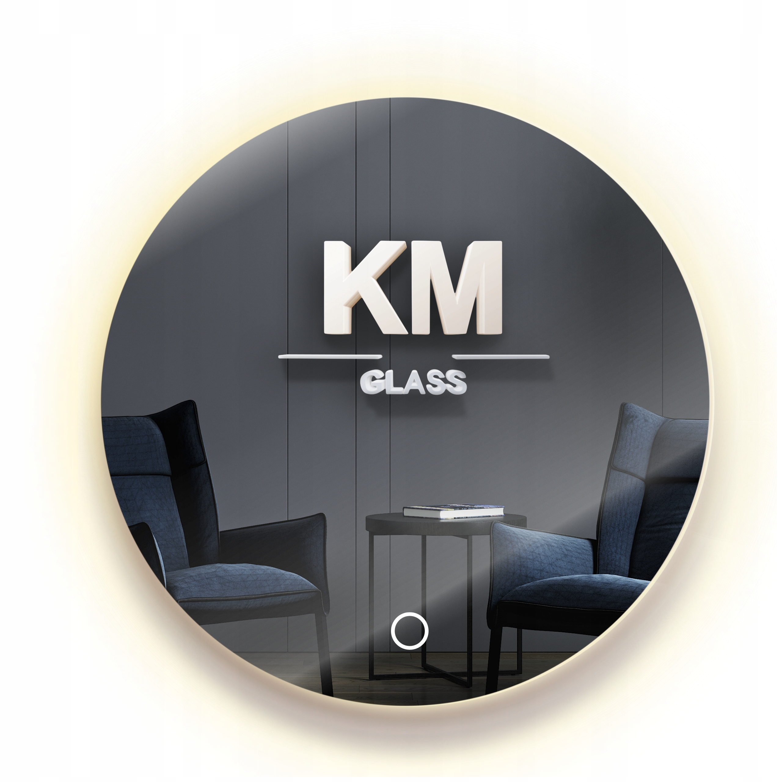 Kúpeľňové zrkadlo - KM-GLASS nástenné zrkadlo, kruh, 600 x 600 mm