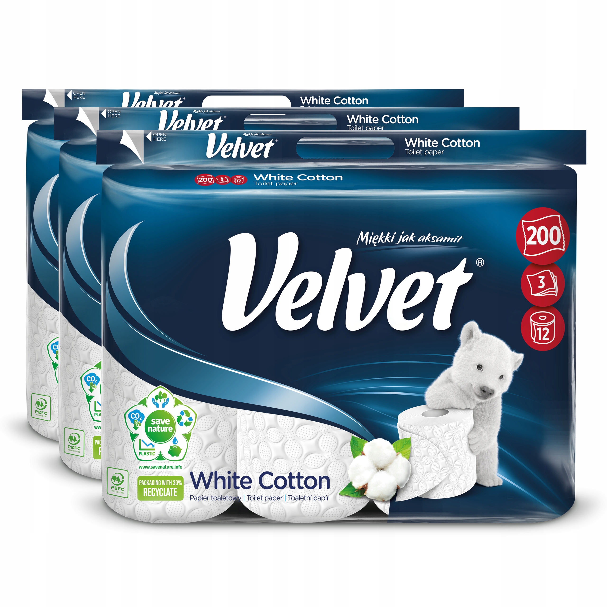 Toaletný papier - Zamatový toaletný papier neparfumovaný 36 ks.