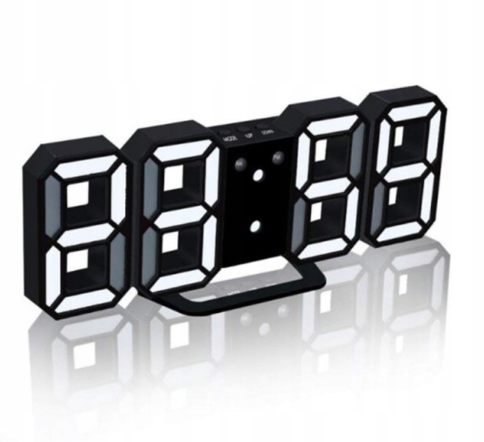Hodiny - 3D Clock Moderný LED LCD digitálne Nástenné hodiny