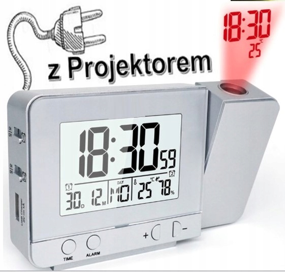 Hodiny - Projektor budík s teplotou a Hodiny