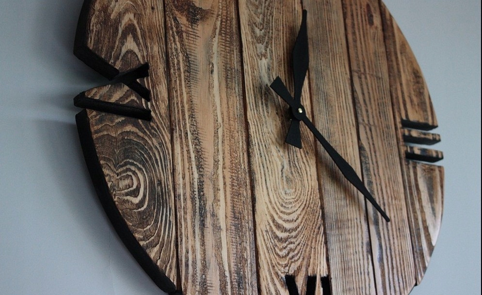 Hodiny - Hodiny Oldstyle porwansalski rustikálny loft veľký 40cm