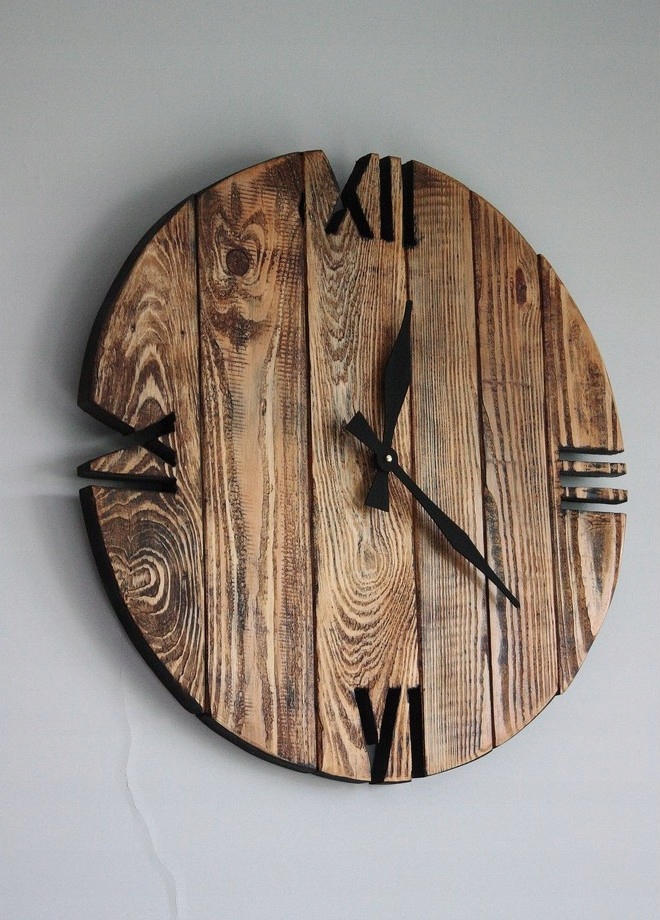 Hodiny - Hodiny Oldstyle porwansalski rustikálny loft veľký 80cm